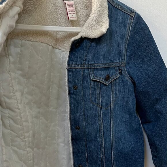 Abercrombie & Fitch Lined Jacket Style Medium Denim Color Size L - Picture 3 of 7